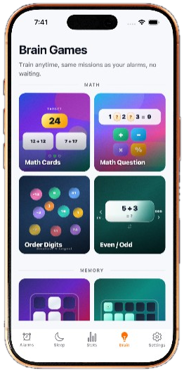 Brain Games catalog in the Wake app